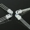 5mm RGB water clear long leads led diode with collar