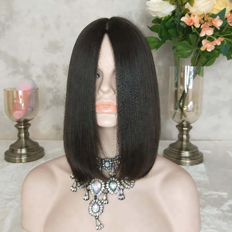 

2018 New style top quality 100% European remy human hair silk mono yaki Jewish wig kosher wig, N/a