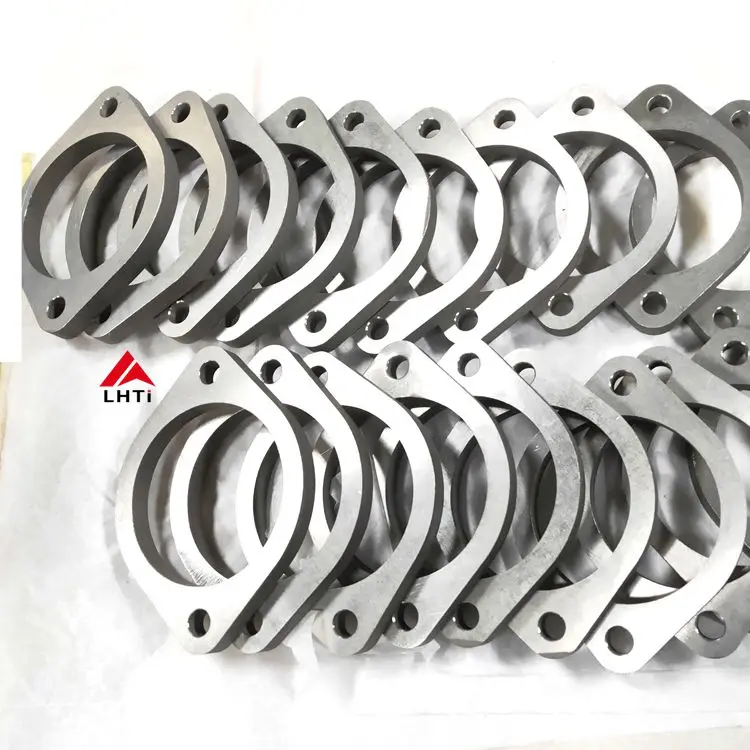 Customized Gr2 Titanium exhaust flange with 2 bolt hole for Auto system