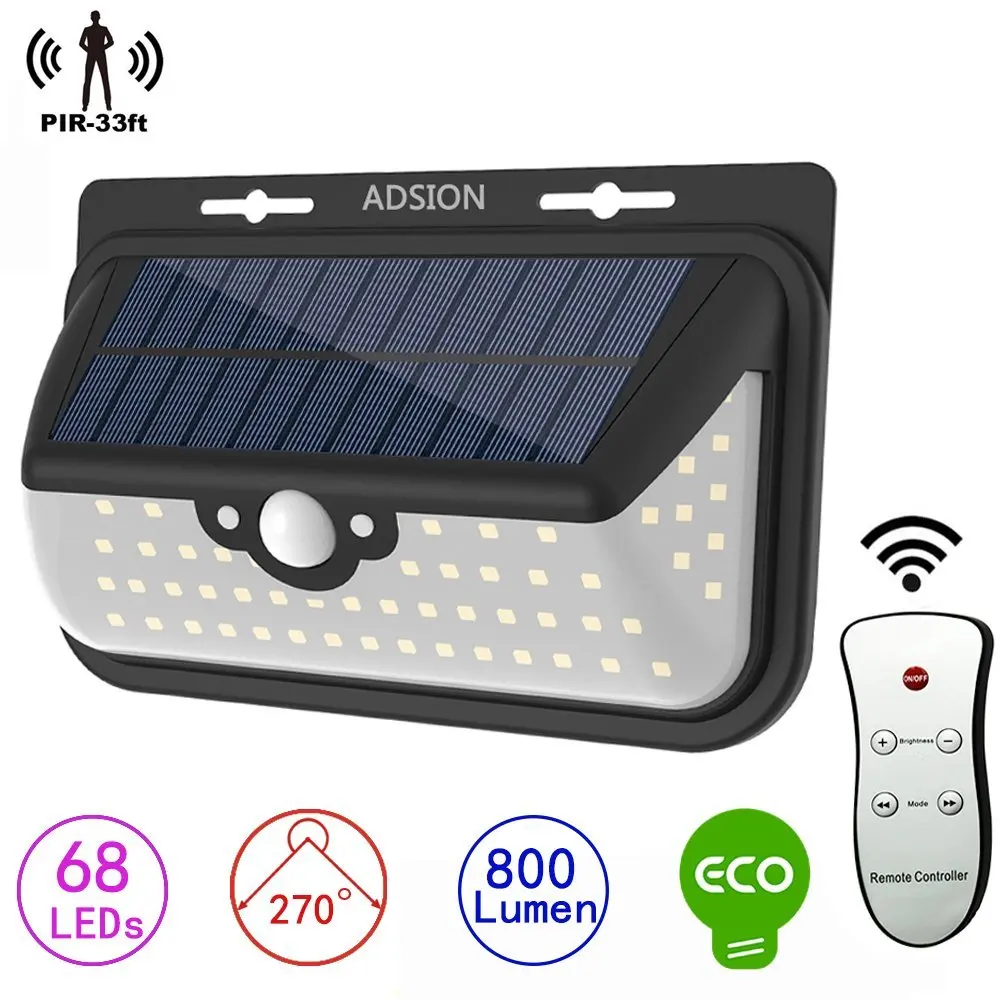 Solar Lights Outdoor Motion Sensor Light 68 Super Bright Led Wall Lights With Remote Control Waterproof Solar Lights Buy Outdoor Wall Mounted Led Light Solar Led Motion Sensor Light Solar Power Motion Sensor Light Product