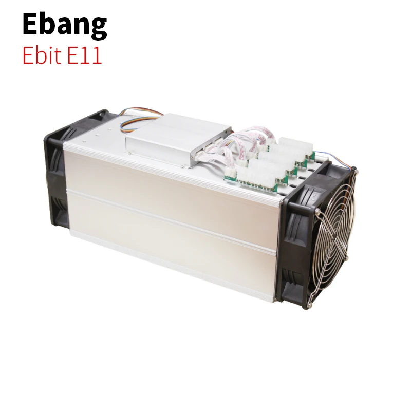 

Model Ebit E11 E11+E11++ from Ebang mining SHA-256 algorithm with a maximum hashrate of 30Th/s for a power consumption of 1950W.