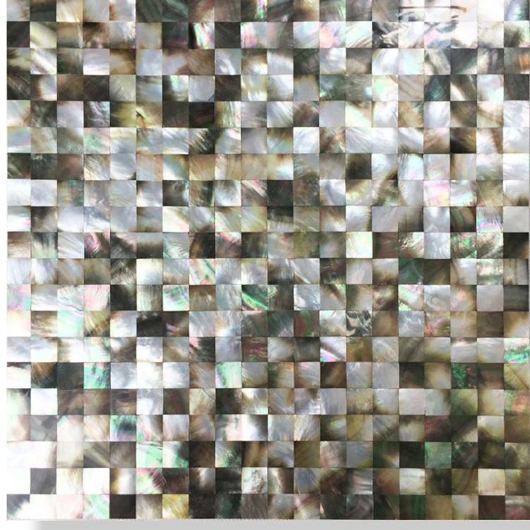 Natural Mother of Pearl Oyster Mini Brick Shell Mosaic Tile for Bathroom / Kitchen Backsplashes 12" X 12"