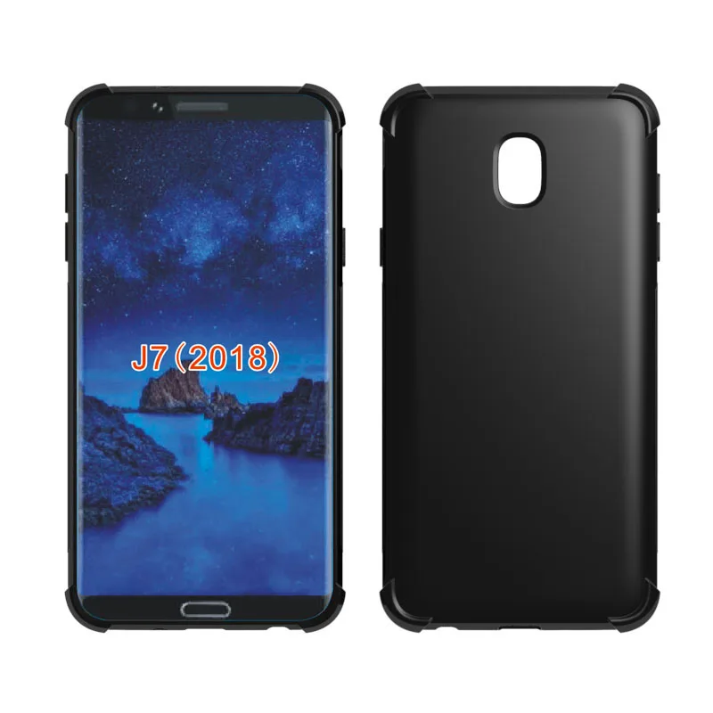 Transparent Shockproof soft Tpu cover case For Samsung Galaxy J7 2018