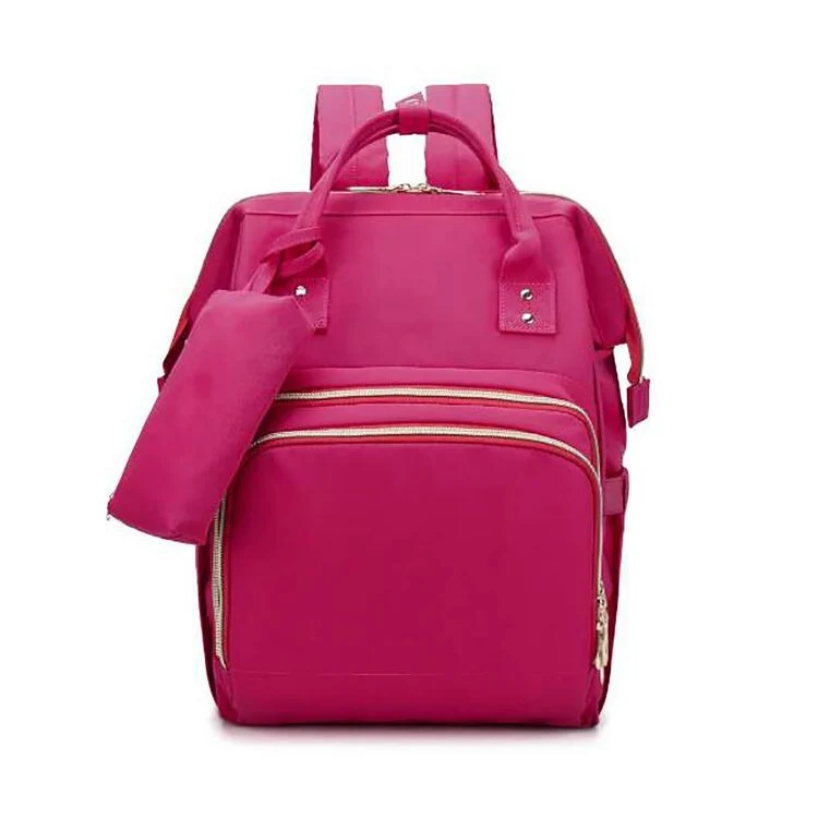 

China Supplier Waterproof USB Baby Backpack Diaper Bag with One Cosmetic Bag, Customized color