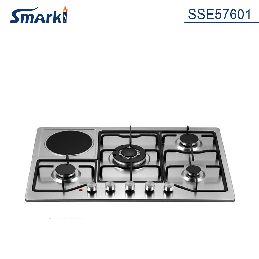Multiple Infrared And Gas Combi Cooktop With 5 Burner And Hot Plate Gas