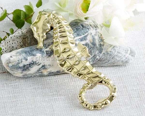 

GOLD SEAHORSE BOTTLE OPENER, Golden