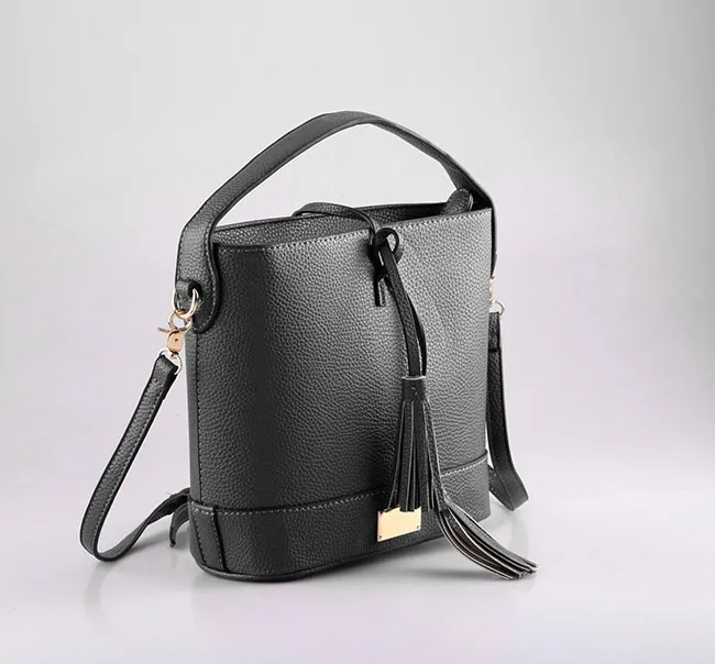 5327-2016 Best selling urban women pebble grain faux leather high end fashion ladies bucket bags