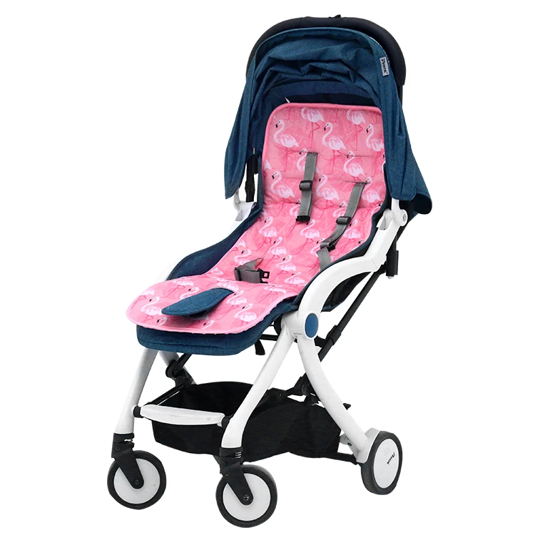 

Hot Sale Flamingo Design Cotton Baby Pram Padding Liner, 31 colors can choose
