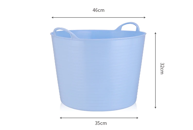 2 x 40L Multi Purpose Laundry  Basket Bag Bucket Toy Garden Storage Flexi Tub 