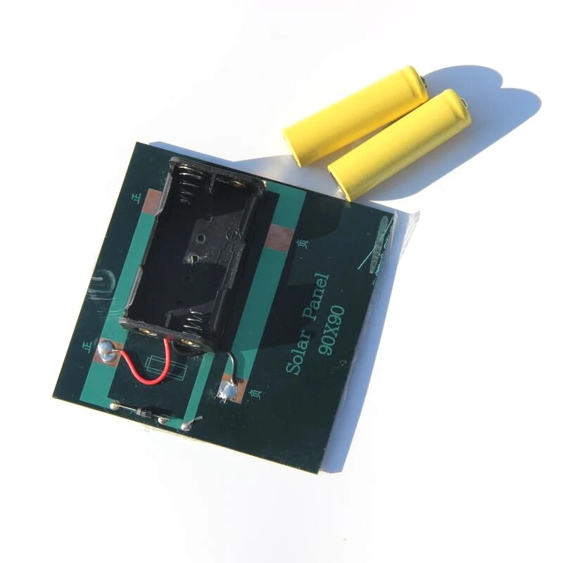 BUHESHUI 1W Solar Panel With Base For AA Battery 1W 4V Solar Cell For 1.2V 2xAA Rechargeable Battery Charging Directly New