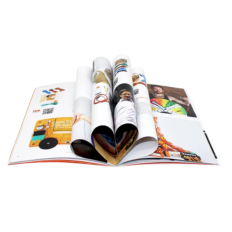 
Custom printed cheap full color pinrting brochure A4/A5 softcover magazine books 
