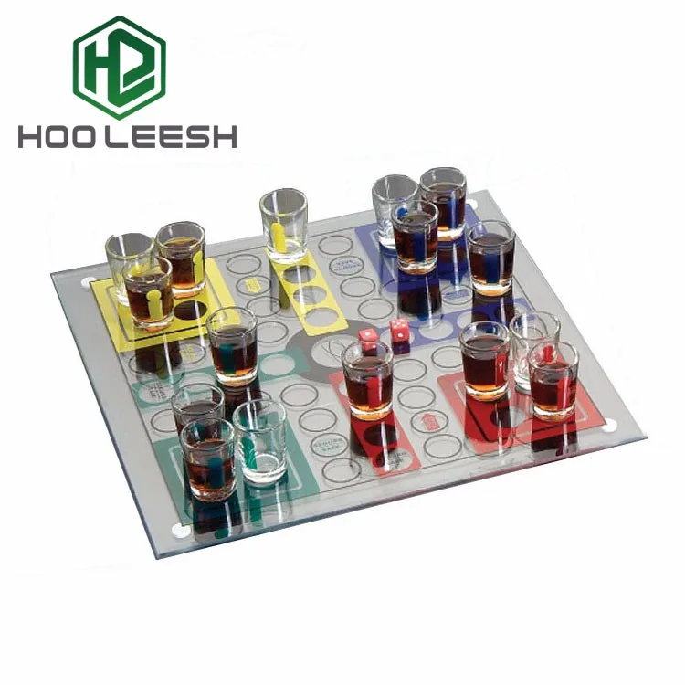 L High Quality Novel-innovative And Clear Glass Ludo Game For Drinking ...