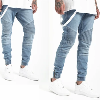 blue denim joggers jeans