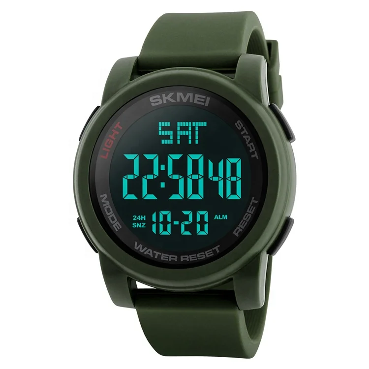 

Fashion Bright Color Digital Watch Skmei Military 1257 Selling Well Branded For Boys Slim Men Sport