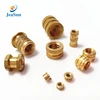 Custom precision CNC machined brass nuts,brass threaded inserts