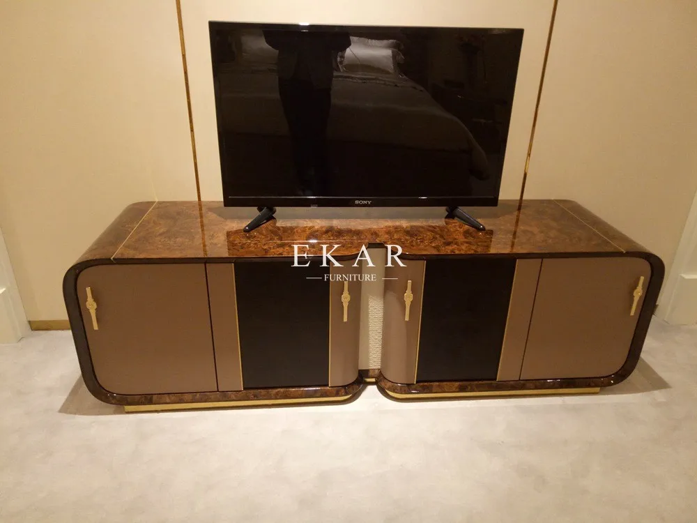 Italian Modern High Gloss Tv Console Table Luxury Television