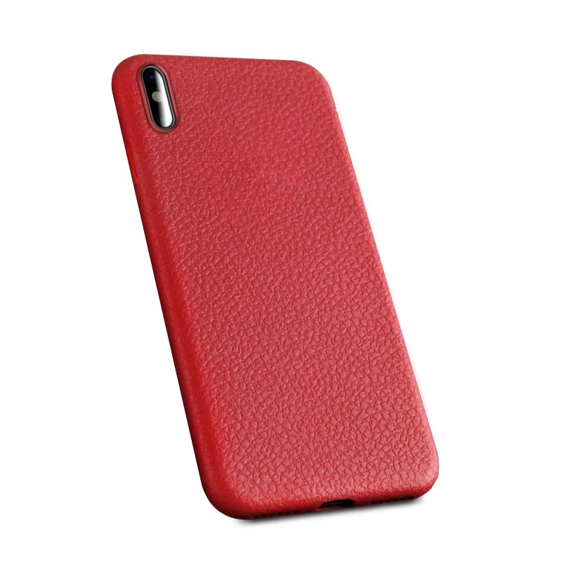 
Soft tpu leather phone case for iPhone X full angle protect 