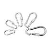 Wire rope accessories ss304 stainless steel carabiner hook M6 with safe nuts