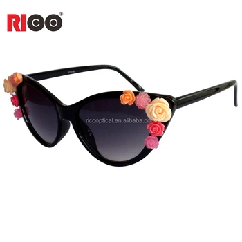 flower cat eye sunglasses