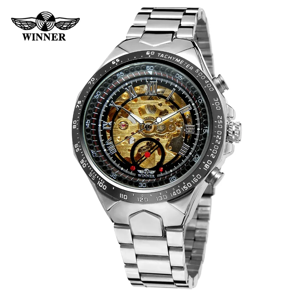 
Men Relojes Hombre China Factory T- winner Watch Male Montre Homme Custom Logo Luxury Automatic Mechanical Skeleton Mens Watches 