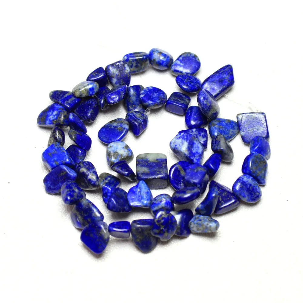 

Tryme Wholesale 6-11mm Irregular Shape Natural lapis lazuli Stone Side Hole Beads For Jewelry Making Strand 15'' DIY Necklace Br