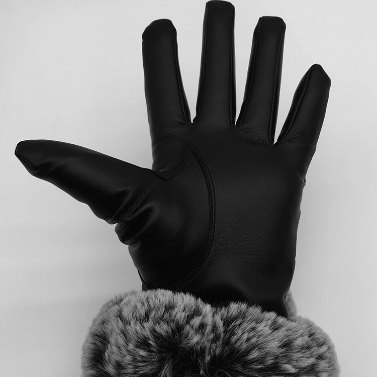 
2017 Lady Daily Life Winter Comfortable Leather Pu Coated Gloves 