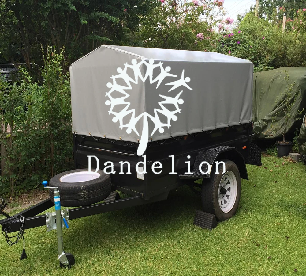Uv Treatment Pvc Tarpaulin Flatbed Open Trailer Cover Utility Trailer