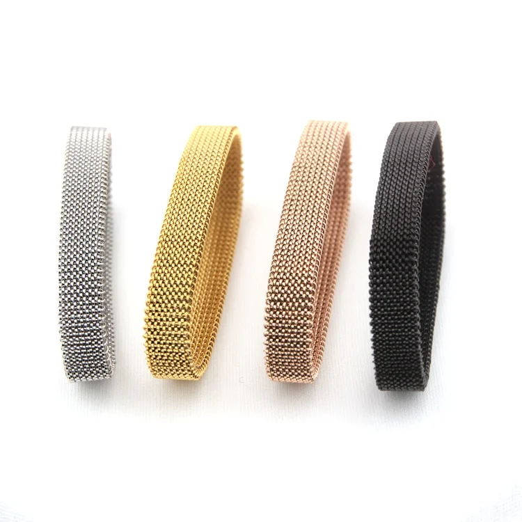 Hot selling Elastic 18K gold mesh bangle with low price