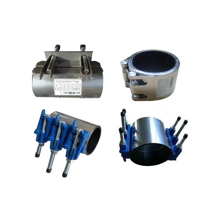 Stainless Steel Water Pipe Single Double Band Repair Clamp For Ci Di Steel Pe And Pvc Pipe Buy