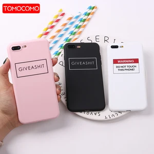Summer Give A Shit Simple Fashion Soft TPU Silicone Matte Case For iPhone 6 6S 5 8 8Plus X 7 7Plus