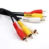 3RCA to F-connectors adapter RG6 coaxial cable audio video AV cable for VCR DVD HDTV