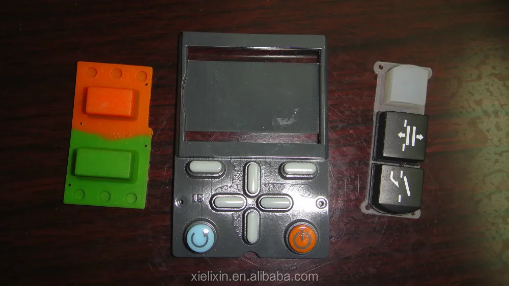 
silicone keypad with conductive carbon pills Silk screen printing spray laser etching back-lighted for electronic products 