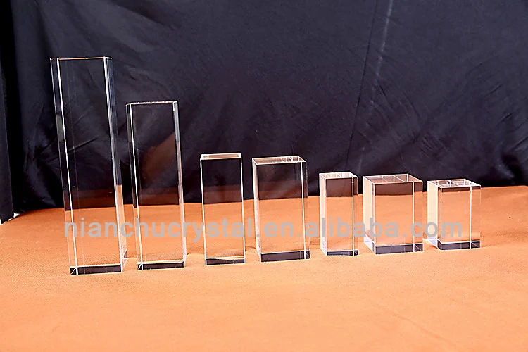 Wholesale Faceted 3d Laser Etched Block Price Blank Crystal Cubes For