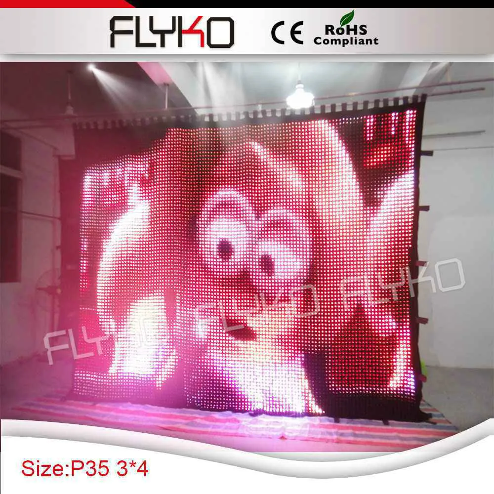 

guangzhou rgb pack led lighting led stage curtain led video curtainled stage backdrop, Full color