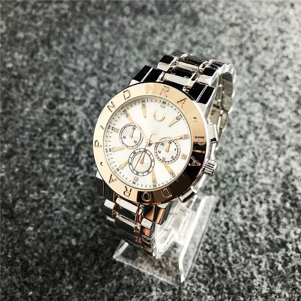 

2019 explosion models fashion trend fashion steel belt quartz watch men and women watch on the table factory direct sales, Gold