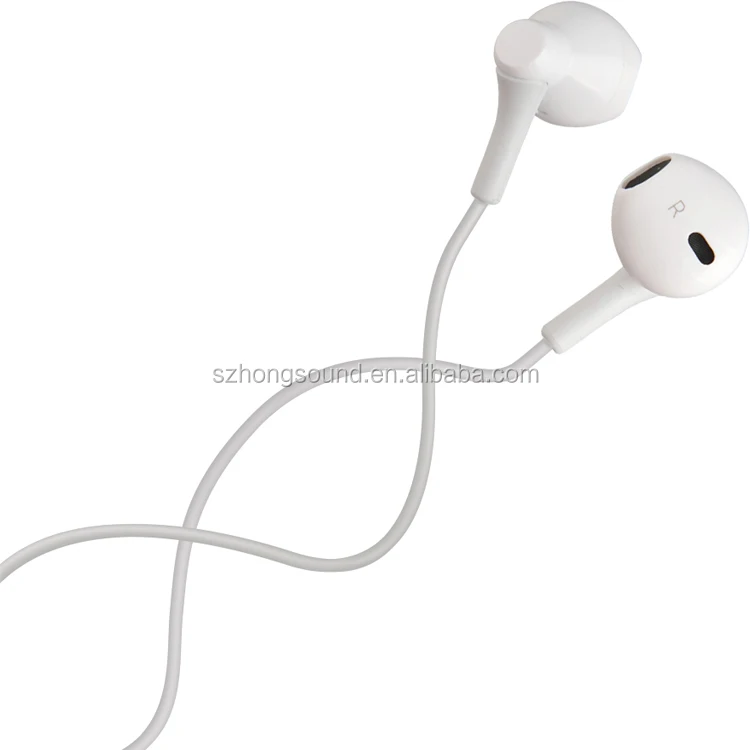 High Quality stereo earphone 1.2M length TPE cable wired In-Ear Earphone for iPhone Android