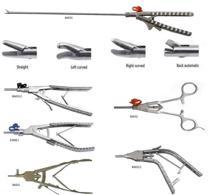 Surgical Laparoscopic Needle Holder Forceps Straight/curved Tonglu Ba ...