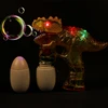 Funny dinosaur shape soap flash wholesale bubble gun with light and sound