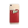 Cell Phone case 3M sticker Adhesive leather id credit Card holder Stick-on Wallet for mobile phone