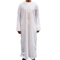 

Latest Oman Style Cloth Middle East White Muslim Men Thobe