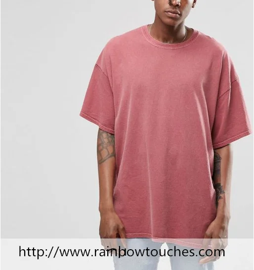 Oversized Mens Plain Cotton Drop 