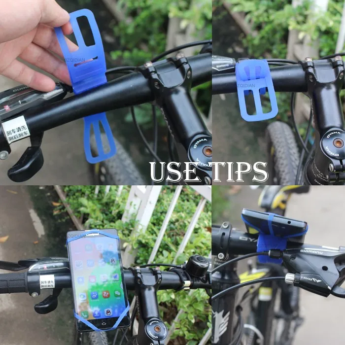 Elastic Bicycle Silicone Band Telefonhalterung für Kilometerzähler