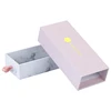 Logo printing marble pink color hair extension box with ribbon