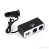 WF-0030 Twin Socket Double USB Port 2 Way 12V Auto Car Cigarette Lighter Socket Splitter Charger Plug Adapter with Cable