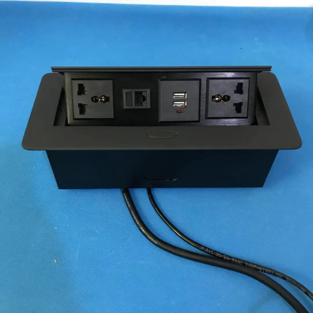 2 Universal Power Socket 1 Network 2 Usb Charging Push Type Build