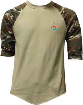 camo baseball tee