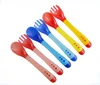 BPA Free Baby Silicone Fork And Spoon Set For Kids