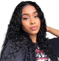 

Qingdao vendors wholesale virgin hair products deep curly human hair lace front wig