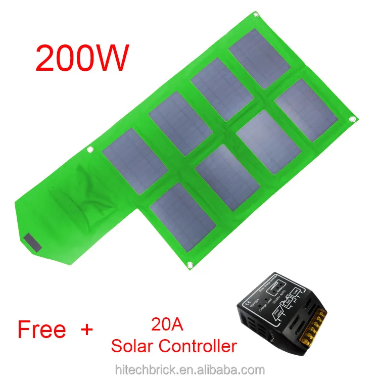 200W Folding Solar Panel Charger for Laptop and12V/24V Battery Portable Solar Charger for Smart