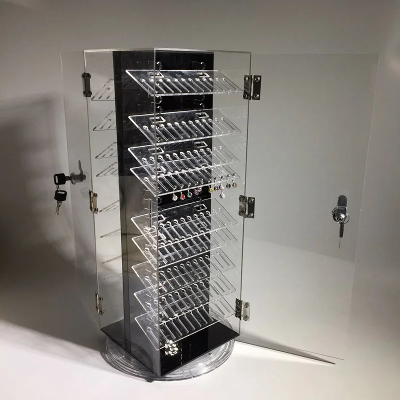 Acrylic Lockable Navel Piercing Display Rotating Body Piercing Jewelry Display Case Buy